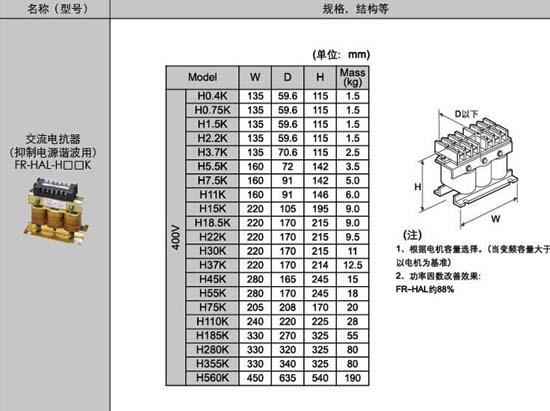 FR-HAL-H355K規格表